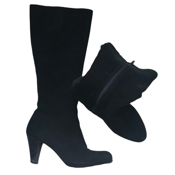 La CANADIENNE Shoes - La Canadienne Millie Black Suede Waterproof Heeled Boots Size 6
